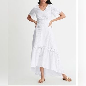 Ann Taylor White Eyelet Dress Women’s Size 8 LIKE NEW!